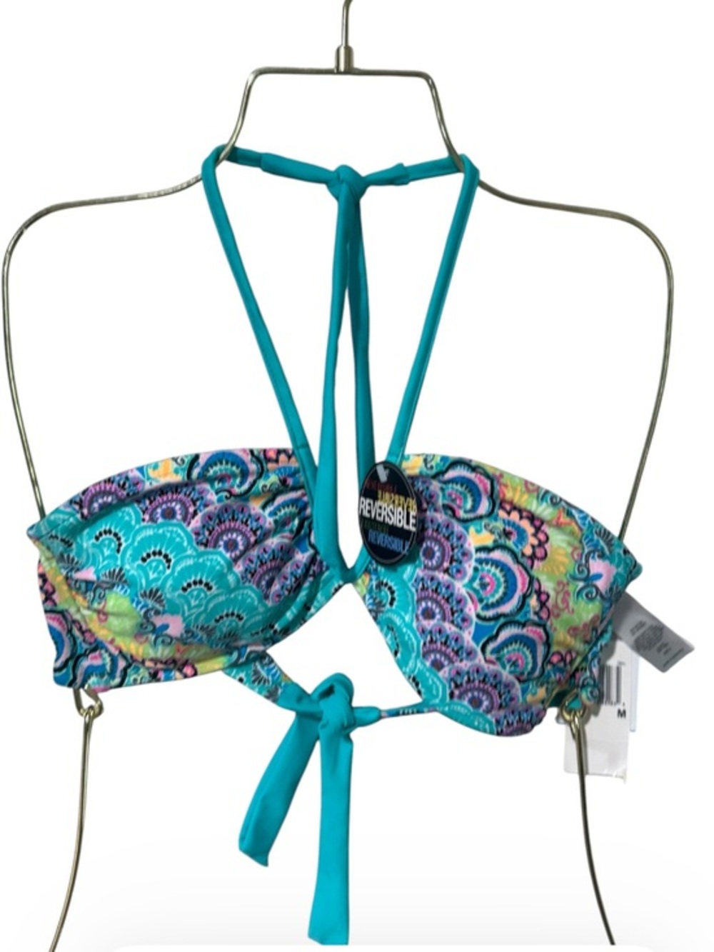 SINCE BEACH CULTURE reversible tie-Bach halter bikini top bralette size Medium
